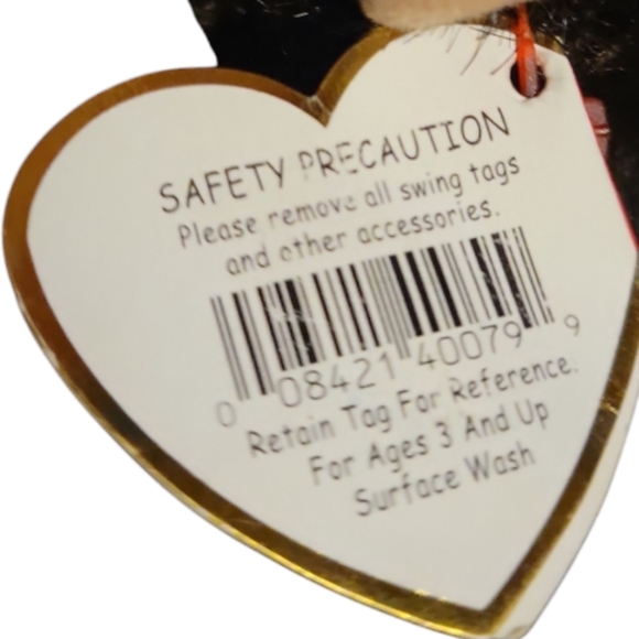 Vtg 2004 Ty Beanie Babies Heiress Black Cat Plush Stuffed Animal Pink Bow Tag - Picture 12 of 12